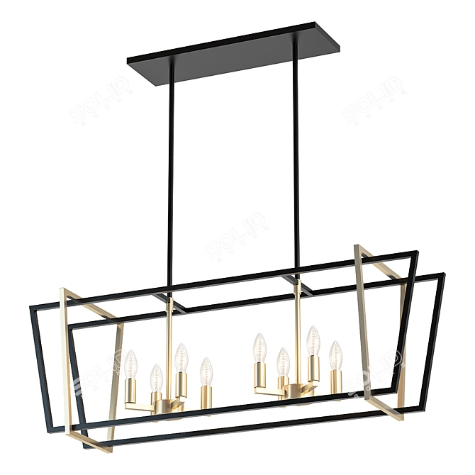 Elegant Bridgette 8-Light Chandelier 3D model image 1