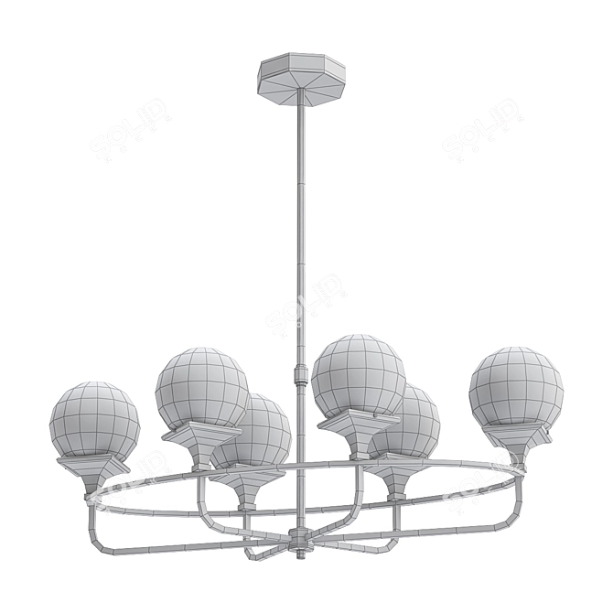 Luxury Beverly Hills Chandelier 3D model image 2