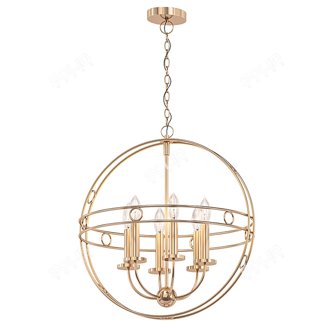 Stunning Jade Pendant Lighting 3D model image 1