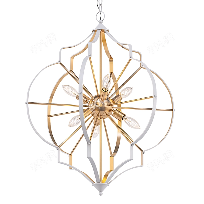 Coastal Elegance: Laguna Beach Chandelier 3D model image 1