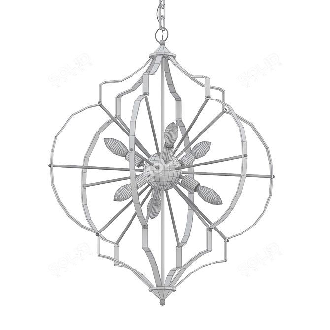 Coastal Elegance: Laguna Beach Chandelier 3D model image 2