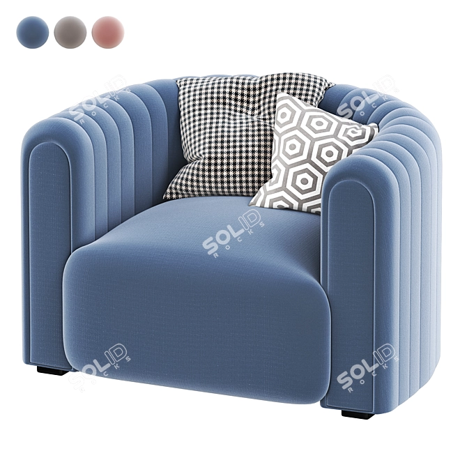 Sancal CORE Armchair: Modern Comfort 3D model image 1