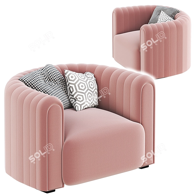 Sancal CORE Armchair: Modern Comfort 3D model image 3