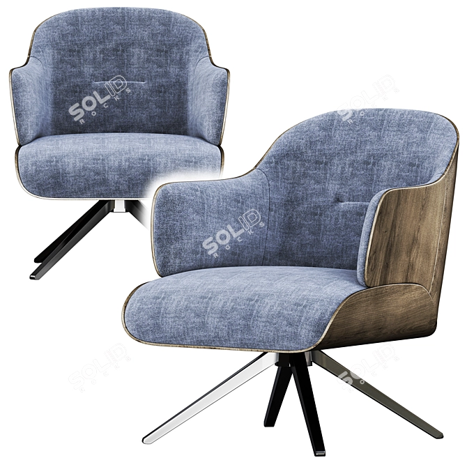 Elegant Kensington Armchair: Classic Design, Premium Quality 3D model image 3