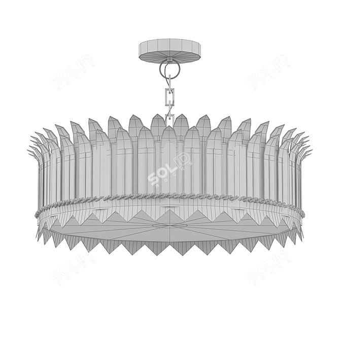 Suzanne Kasler Leslie 16" Semi-Flush: Elegance Illuminated 3D model image 2