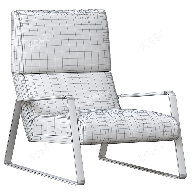 Elegant Helga Armchair: Perfect Comfort with Armrests 3D model image 4