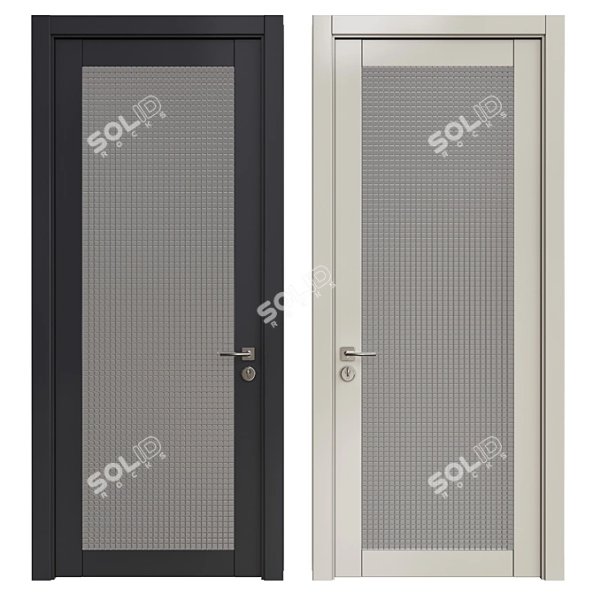 Elegant Interior Door 3D model image 1