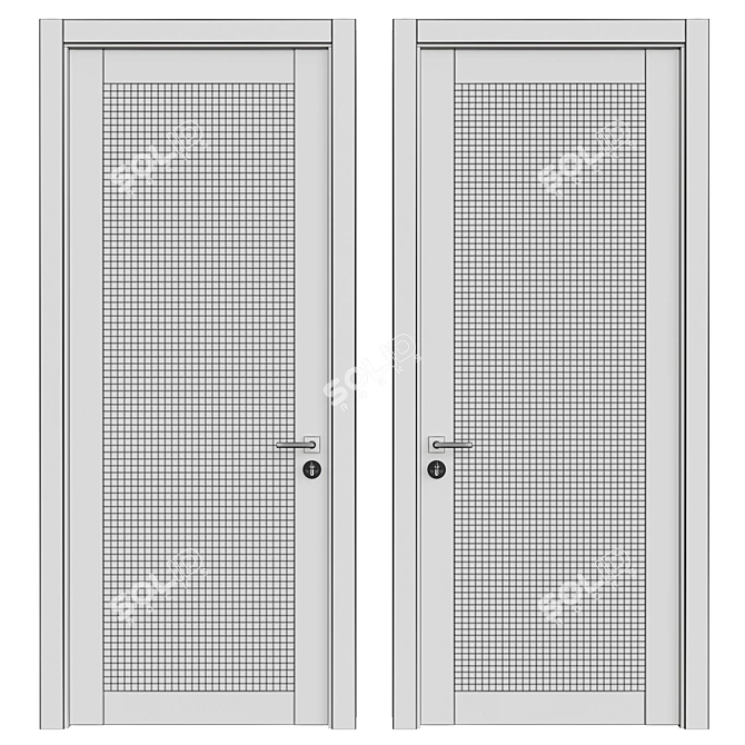 Elegant Interior Door 3D model image 2