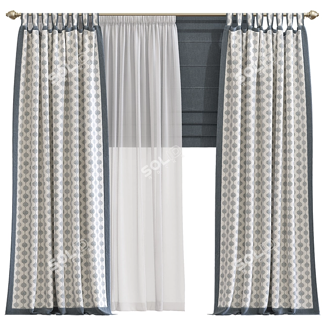 Title: Refined and Redesigned Curtain 3D model image 1