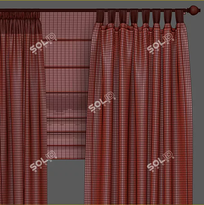 Title: Refined and Redesigned Curtain 3D model image 3