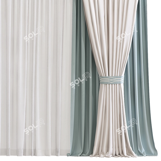 Versatile Curtain 802: Enhanced Design 3D model image 3