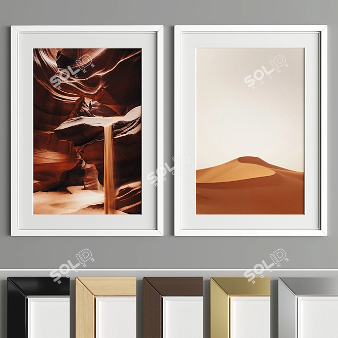 Art Frame A91: Stylish Frames for Your Artwork 3D model image 4