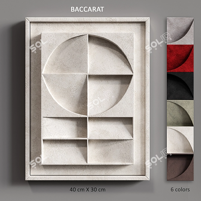 BACCARAT Relief Wall Art - Illuminating Shadows 3D model image 1