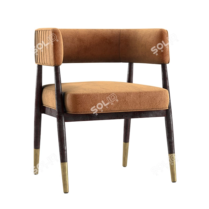 Contemporary Callem Dining Armchair 3D model image 1
