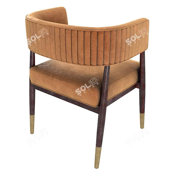 Contemporary Callem Dining Armchair 3D model image 3