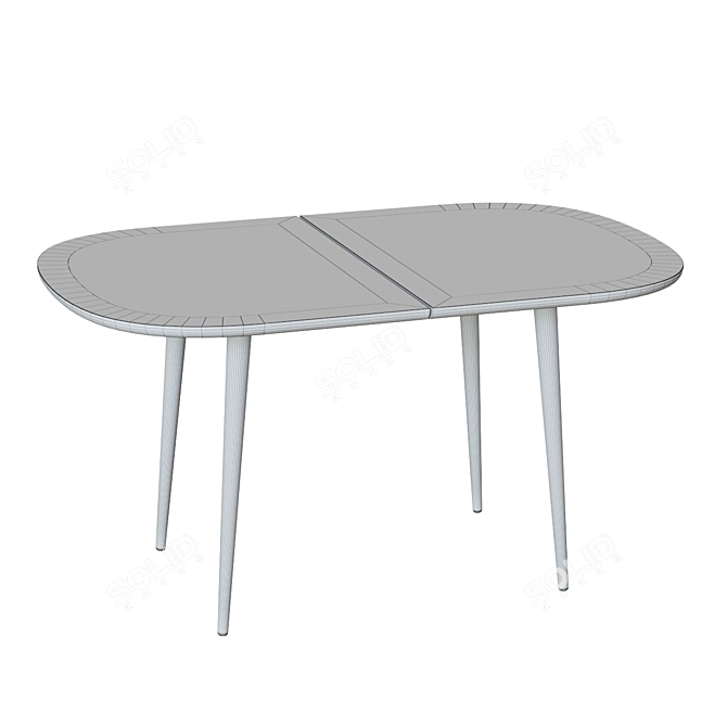 Oakland Rectangular Dining Table 3D model image 2