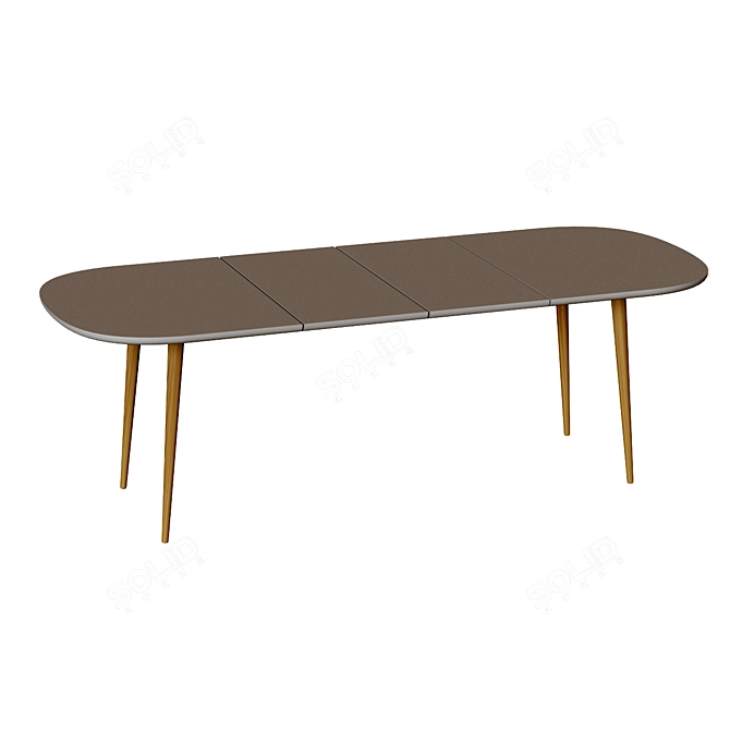 Oakland Rectangular Dining Table 3D model image 3