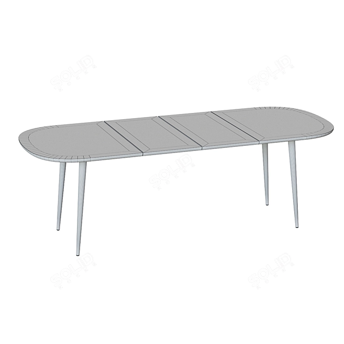 Oakland Rectangular Dining Table 3D model image 4