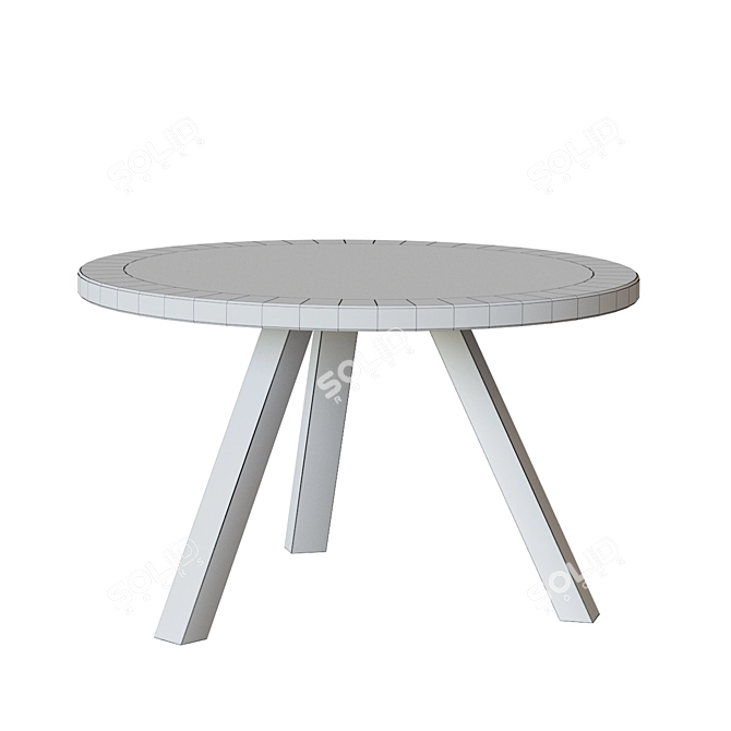 Sleek Shanelle: Ø120 Black Table 3D model image 2