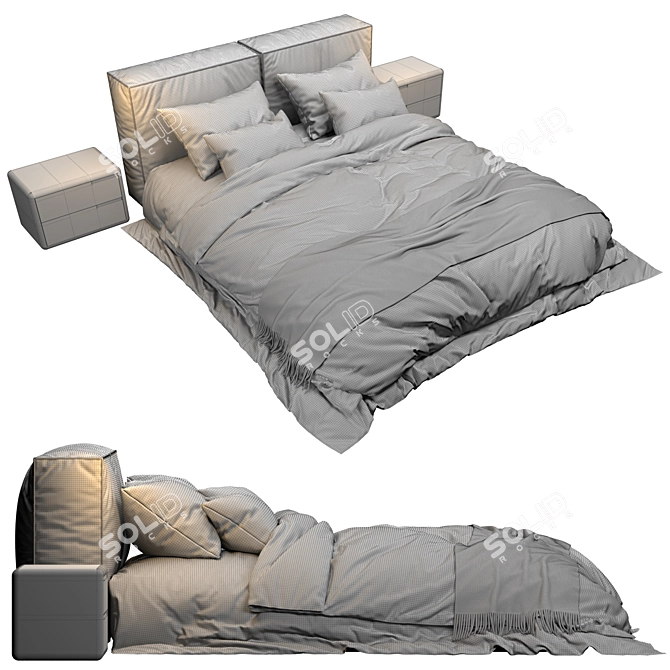 Dreamland Haven Bed 3D model image 4