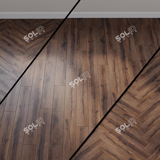 Title: Monastery Oak Laminate Flooring 3D model image 1