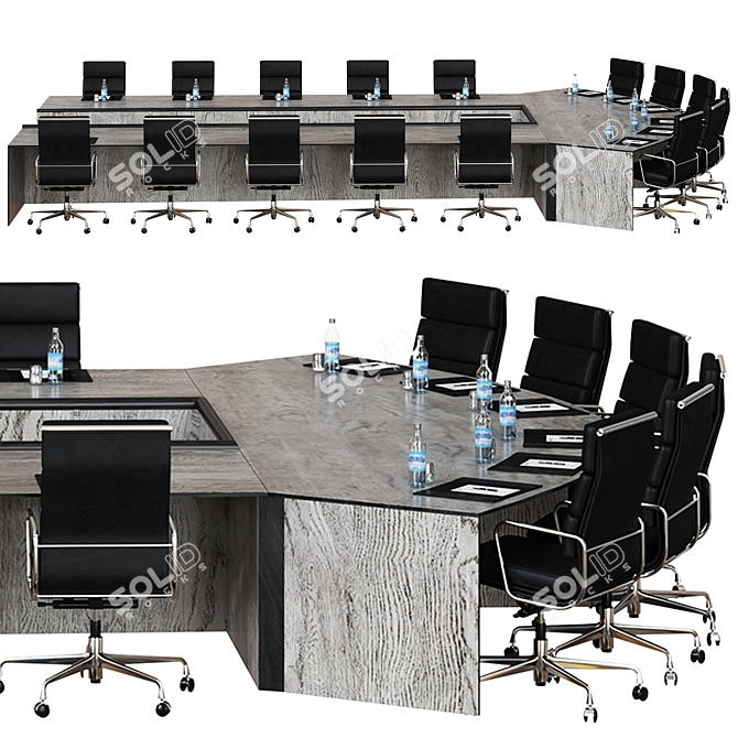 Title: Optimized High Detail Conference Table 3D model image 3