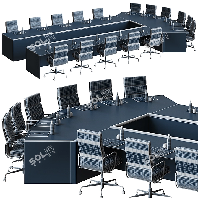 Title: Optimized High Detail Conference Table 3D model image 5