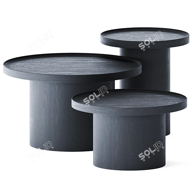 Elegant Plateau Coffee Table 3D model image 1