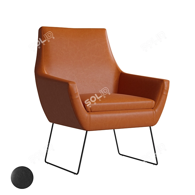 Sleek Accent Chair: Kendrick 3D model image 11