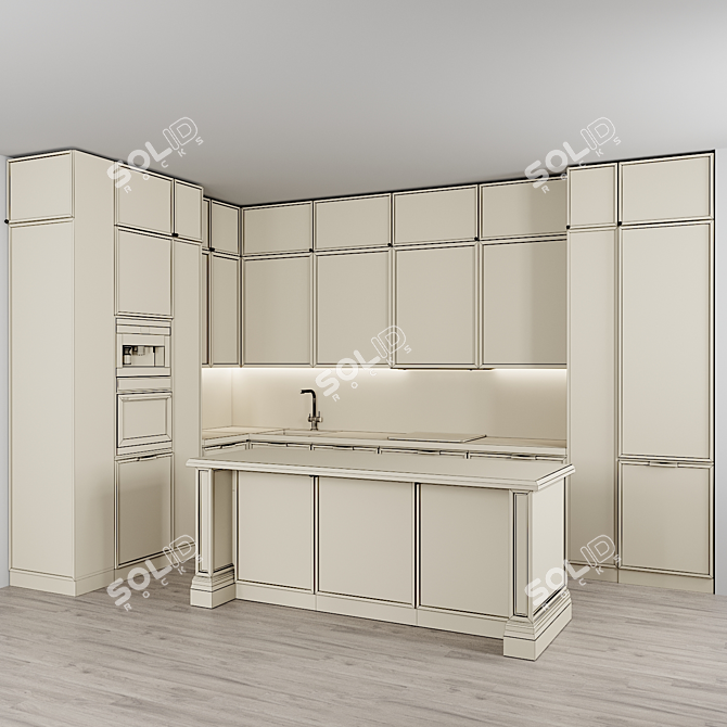 Modern Kitchen Design 3D Models 3D model image 4