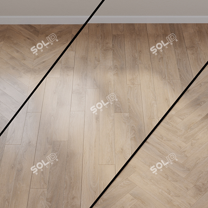 Natural Light Oak Laminate 3D model image 1