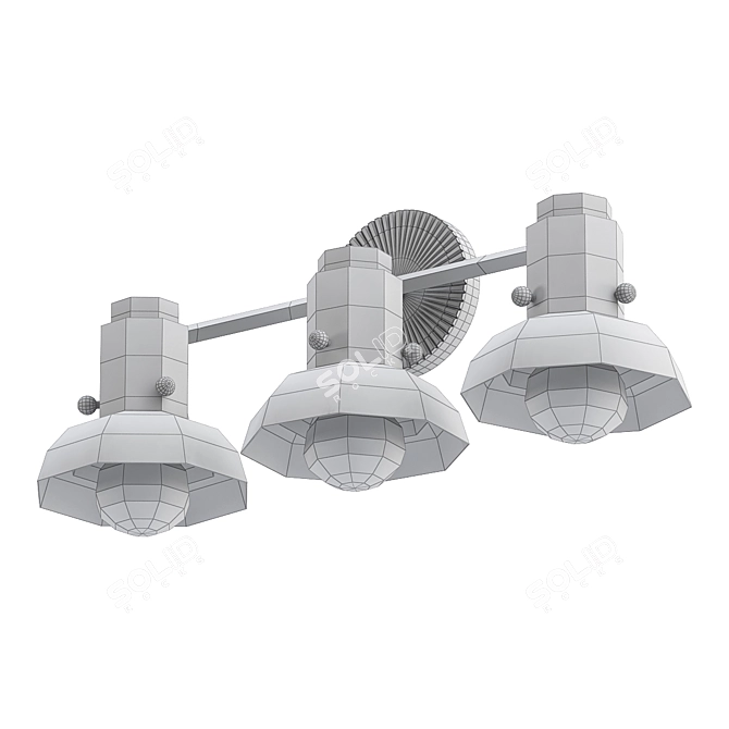 Elegant Oona Vanity Sconce 3D model image 2