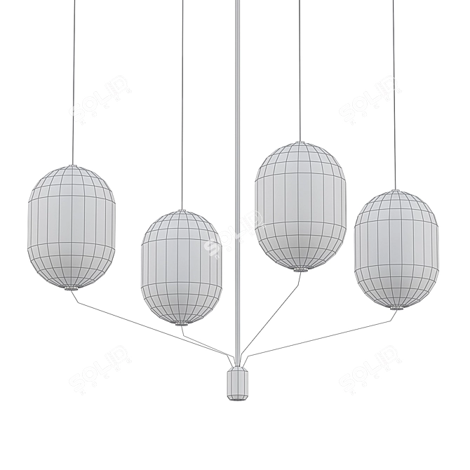 Sleek Pendant Lighting: Indre 3D model image 2