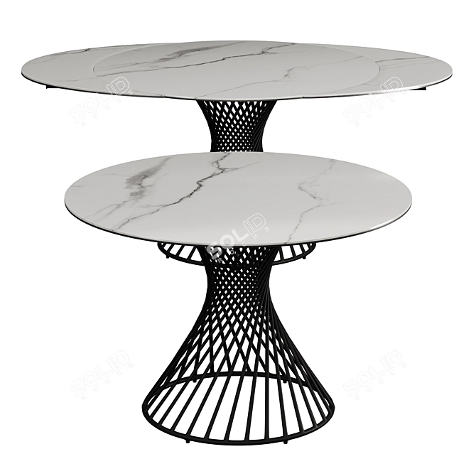 Tornado Table and Rosamund Chair Set 3D model image 2