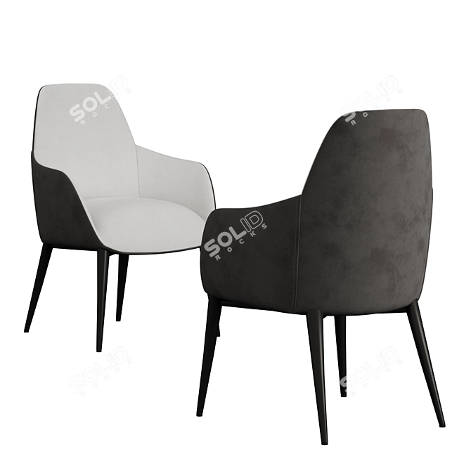 Tornado Table and Rosamund Chair Set 3D model image 4