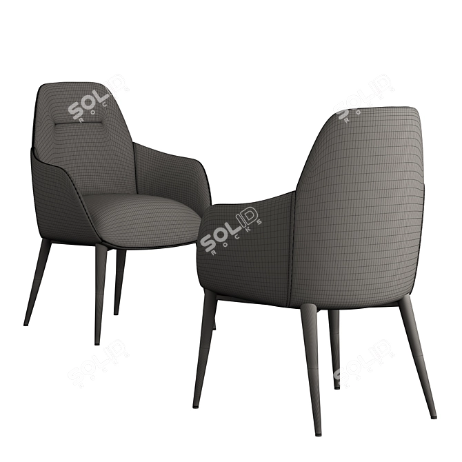 Tornado Table and Rosamund Chair Set 3D model image 5