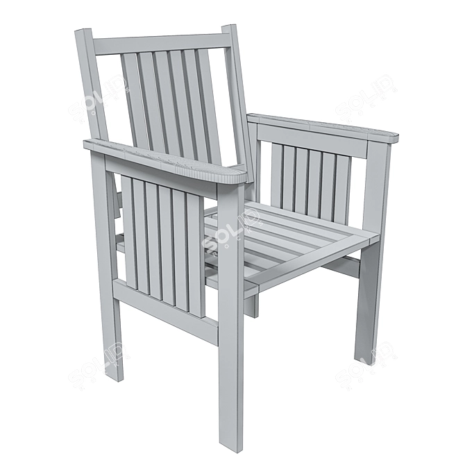 Modern Wooden Chair | Handcrafted Design 3D model image 3
