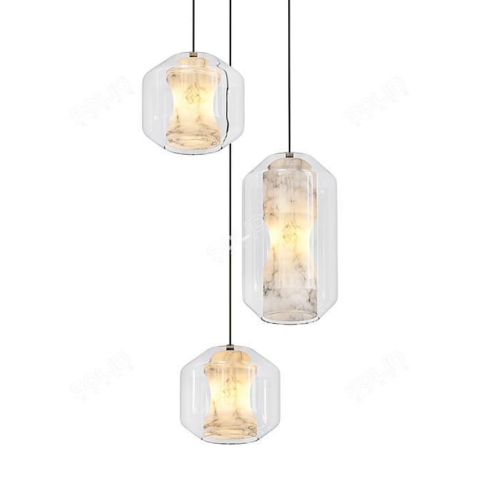 Elegant Illumination: Chamber Chandelier 3D model image 1