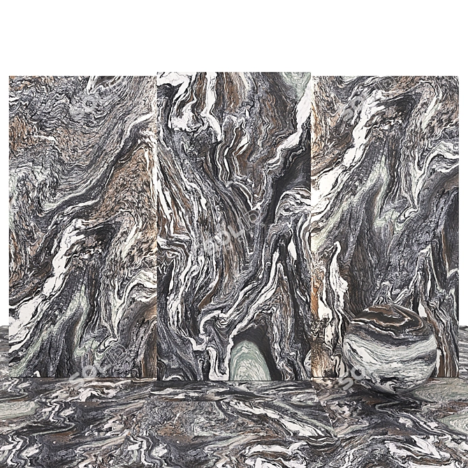 Cipollino Marble Slabs & Tiles 3D model image 2