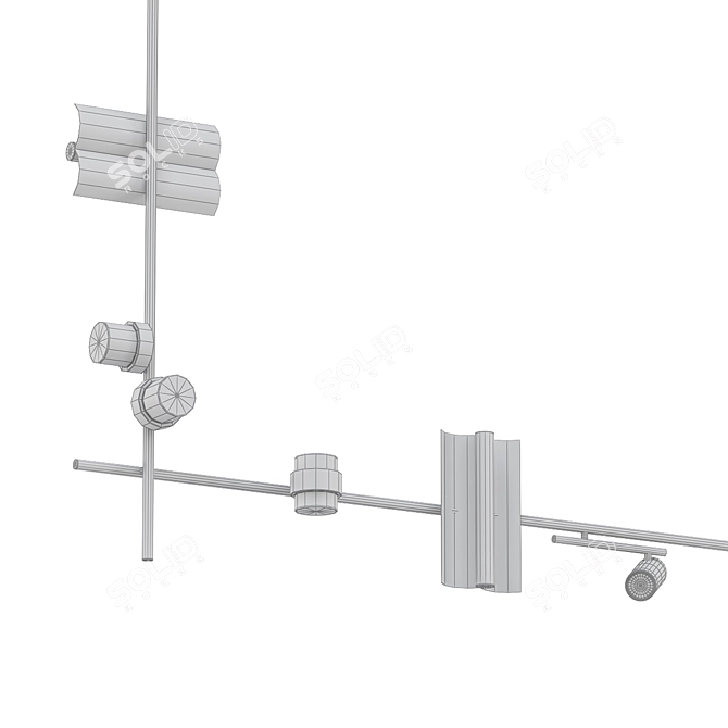 Modern Typography Lighting- Cilon 3D model image 2