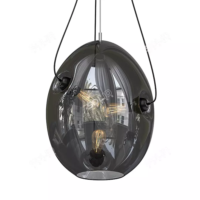 Innovative Membrane Pendant Lamp 3D model image 1