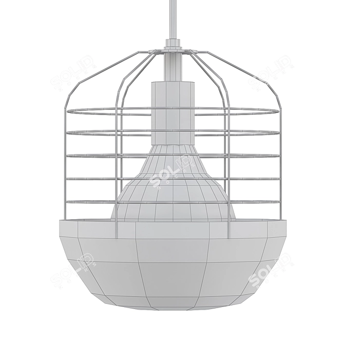 Sleek Bluff City Pendant 3D model image 2