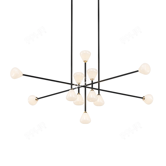 Luminous Apollo Chandelier Ensemble 3D model image 1