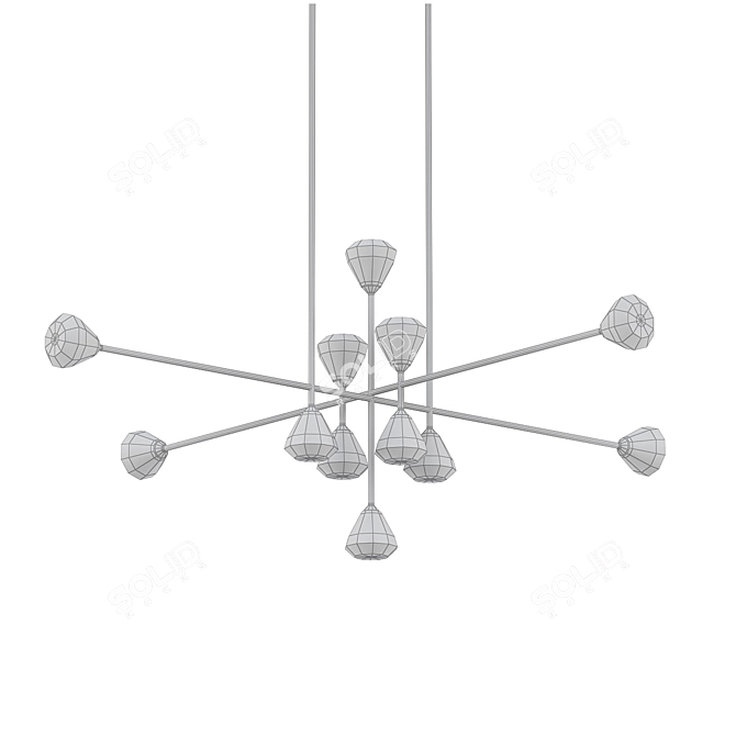 Luminous Apollo Chandelier Ensemble 3D model image 2