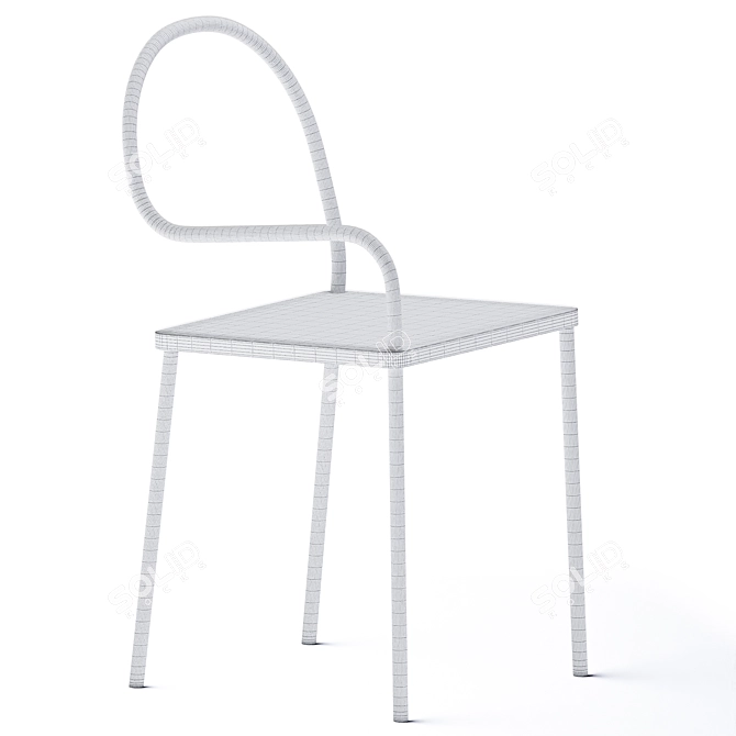 Desalto Chair: Steel-Soft Comfort 3D model image 3