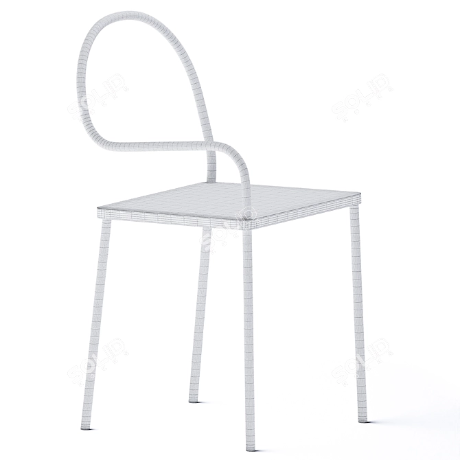 Desalto Chair: Steel-Soft Comfort 3D model image 6