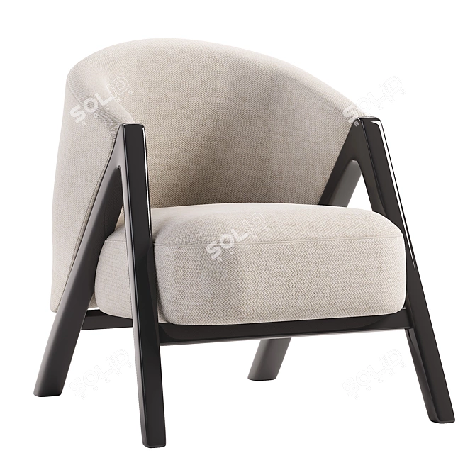 Comfort Max Armchair: Stylish Design for Ultimate Relaxation 3D model image 1