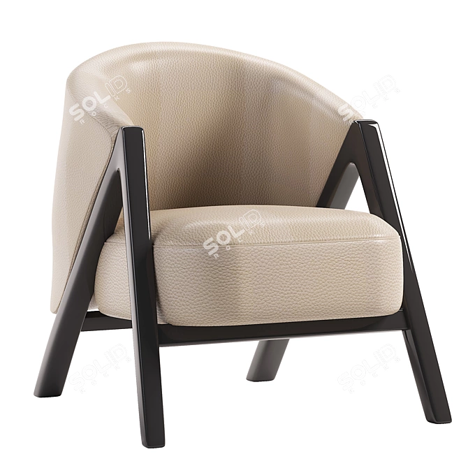 Comfort Max Armchair: Stylish Design for Ultimate Relaxation 3D model image 2