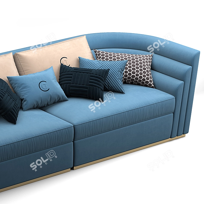 Elegant Theater Carpanelli Sofa 3D model image 5