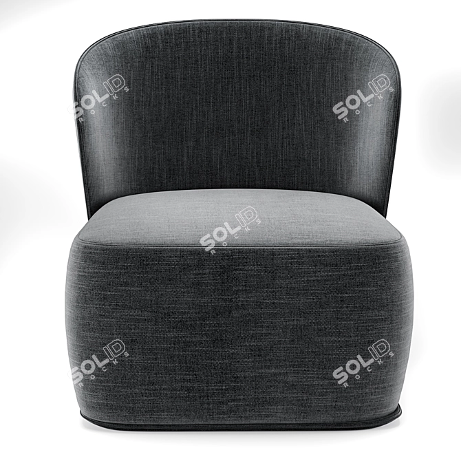 Cozy Polygonal Chair 3D model image 3